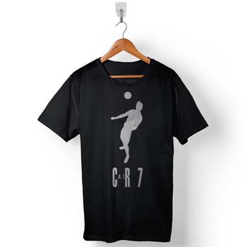 Cristiano Ronaldo Air Cr7 Typography Silüet Baskılı Tişört Unisex T-Shirt