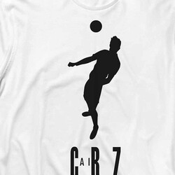 Cristiano Ronaldo Aır Cr7 Typography Silüet Uzun Kollu Tişört Baskılı T-Shirt - Thumbnail