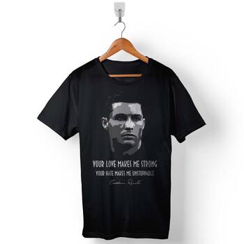 Cristiano Ronaldo Cr7 Typography Silüet Baskılı Tişört Unisex T-Shirt