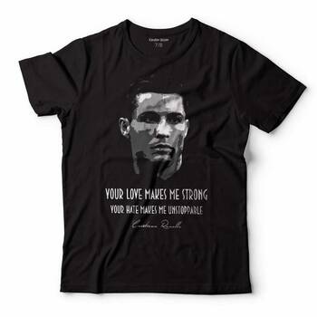 CRISTIANO RONALDO CR7 TYPOGRAPHY SİLÜET ÇOCUK TİŞÖRT