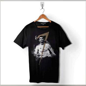 Cristiano Ronaldo Real Madrid Cr7 Gol KrAli Baskılı Tişört Unisex T-Shirt