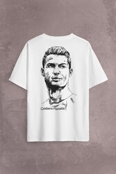 Cristiano Ronaldo Silüet Manchester United Sırt Ön Baskılı Oversize Tişört Unisex T-Shirt - Thumbnail