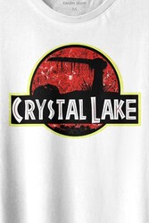 Crystal Lake Korku Filmi Jason Movie Fİlm Halloween Baskılı Tişört Unisex T-shirt - Thumbnail