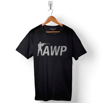 Cs Go Awp Team Counter Strike Source Baskılı Tişört Unisex T-Shirt