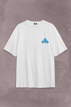 Cs Go Csgo Cloud9 Cloud 9 Team Counter Strike Sırt Ön Baskılı Oversize Tişört Unisex T-Shirt