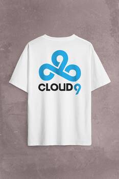 Cs Go Csgo Cloud9 Cloud 9 Team Counter Strike Sırt Ön Baskılı Oversize Tişört Unisex T-Shirt