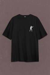 Cs Go Csgo Counter Strike Global Offensıve Sırt Ön Baskılı Oversize Tişört Unisex T-Shirt - Thumbnail