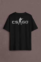 Cs Go Csgo Counter Strike Global Offensıve Sırt Ön Baskılı Oversize Tişört Unisex T-Shirt - Thumbnail