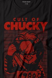 Cult Of Chucky 1988 Korku Film Çaki Baskılı Tişört Çocuk T-shirt - Thumbnail