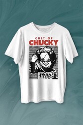 Cult Of Chucky 1988 Korku Film Çaki Baskılı Tişört Unisex T-shirt - Thumbnail