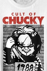 Cult Of Chucky 1988 Korku Film Çaki Baskılı Tişört Unisex T-shirt - Thumbnail