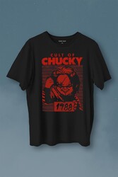 Cult Of Chucky 1988 Korku Film Çaki Baskılı Tişört Unisex T-Shirt - Thumbnail