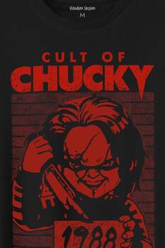 Cult Of Chucky 1988 Korku Film Çaki Baskılı Tişört Unisex T-Shirt