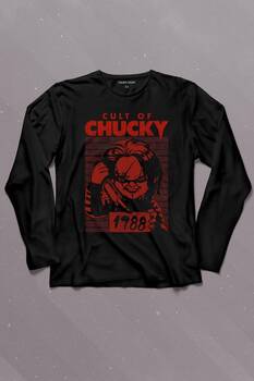 Cult Of Chucky 1988 Korku Film Çaki Uzun Kollu Tişört Baskılı T-Shirt