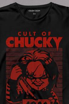 Cult Of Chucky 1988 Korku Film Çaki Uzun Kollu Tişört Baskılı T-Shirt