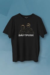 Daft Punk Müzik Get Lucky Music Baskılı Tişört Unisex T-shirt - Thumbnail