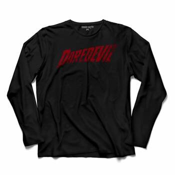 DAREDEVIL DD DARE DEVIL LOGO 4 UZUN KOLLU TİŞÖRT