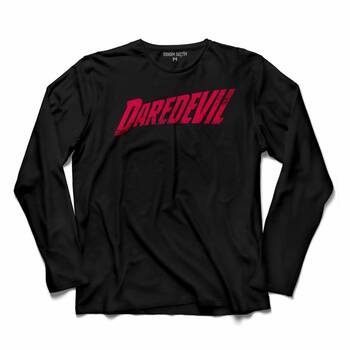 DAREDEVIL DD DARE DEVIL LOGO UZUN KOLLU TİŞÖRT