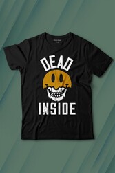 Dead Inside Smiley Skull Smile Gülen Surat Kurukafa Baskılı Tişört Çocuk T-shirt - Thumbnail