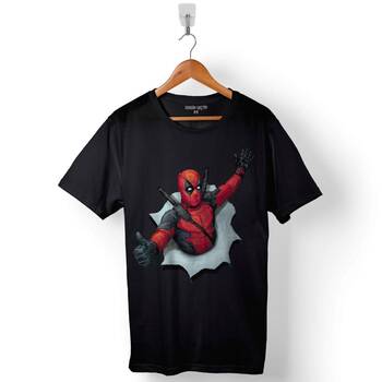 Deadpool 1 2 3 Logo Baskılı Tişört Unisex T-Shirt