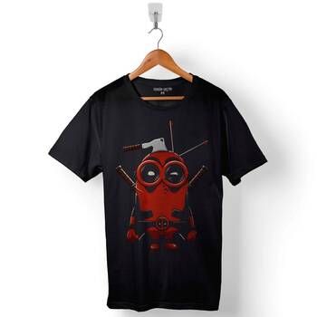 Deadpool Minion Minyonlar Baskılı Tişört Unisex T-Shirt