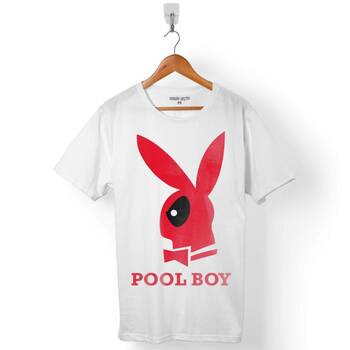 DEADPOOL POOL BOY 1 2 3 LOGO ERKEK TİŞÖRT