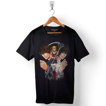 Death Note Anime Light Yagamı Apple Ryuk Baskılı Tişört Unisex T-Shirt