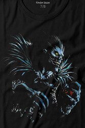 Death Note Nighmare Canavar Silüeti Dizi Anime Baskılı Tişört Çocuk T-shirt - Thumbnail