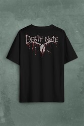 Death Note Oyun Ölüm Notu Sırt Ön Baskılı Oversize Tişört Unisex T-Shirt - Thumbnail