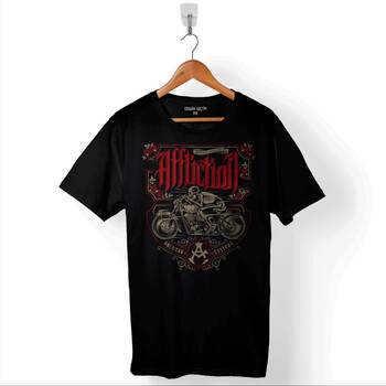 Death Rider Afflıction Ölüm Sürücüsü Motosiklet Baskılı Tişört Unisex T-Shirt