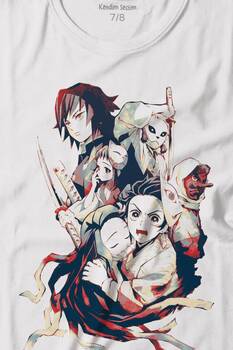 Demon Slayer Anime Dizi Japanese Japonca Kimetsu No Yaibe Baskılı Tişört Çocuk T-shirt