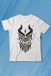 Demon You Know Devil Gothic Grunge Rock Baskılı Tişört Çocuk T-shirt - Thumbnail