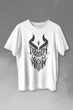 Demon You Know Devil Gothic Grunge Rock Baskılı Tişört Unisex T-shirt