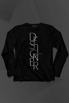 Desinger Grafiker Desenci Çizimci Graphicer Uzun Kollu Tişört Baskılı T-Shirt