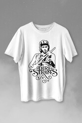 Dire Straits David Mark Knopfler Rock Music Guitar Baskılı Tişört Unisex T-shirt - Thumbnail