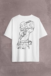 Dj Marshmello Marsh Mello Fortnite Sırt Ön Baskılı Oversize Tişört Unisex T-Shirt - Thumbnail