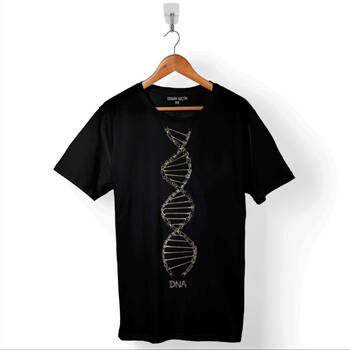 Dna Bisiklet Zinciri Genetik Hayat Ağacı Evrim Baskılı Tişört Unisex T-Shirt