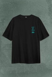 Dna Bisiklet Zinciri Genetik Hayat Ağacı Evrim Sırt Ön Baskılı Oversize Tişört Unisex T-Shirt - Thumbnail