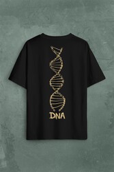 Dna Bisiklet Zinciri Genetik Hayat Ağacı Evrim Sırt Ön Baskılı Oversize Tişört Unisex T-Shirt - Thumbnail