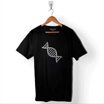 Dna Genetik Kod Hayat Ağacı Evrim Biyoloji Baskılı Tişört Unisex T-Shirt