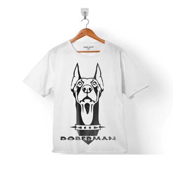 DOBERMAN DOG KÖPEK KAFA 2 ÇOCUK TİŞÖRT