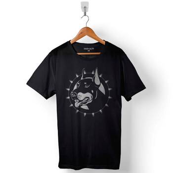 Doberman Dog Köpek Kafa Baskılı Tişört Unisex T-Shirt