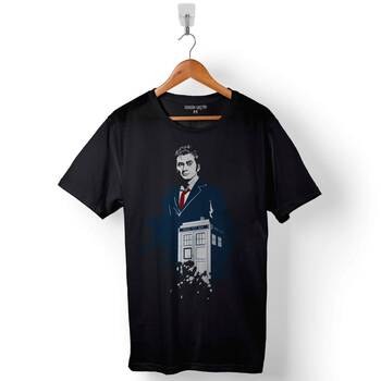 Doctor Who Bow Ties Logo Peter Capaldı Baskılı Tişört Unisex T-Shirt