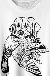 Dog Duck Av Köpeği Ve Ördek Köpek Hunting Baskılı Tişört Unisex T-shirt - Thumbnail