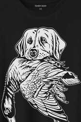 Dog Duck Av Köpeği Ve Ördek Köpek Hunting Baskılı Tişört Unisex T-Shirt - Thumbnail