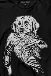 Dog Duck Av Köpeği Ve Ördek Köpek Hunting Uzun Kollu Tişört Baskılı T-Shirt - Thumbnail