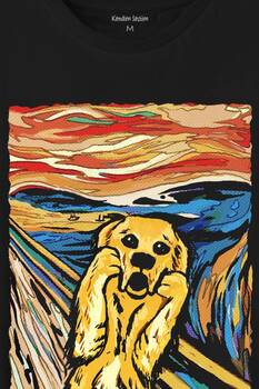 Dog Scream Munch Çığlık Urban Srteet Wear Baskılı Tişört Unisex T-Shirt