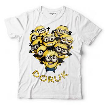 DOĞUM YAŞ GÜNÜ MİNYONLAR MINIONS KİŞİYE ÖZEL İSİMLİ ÇOCUK TİŞÖRT