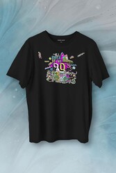 Doksanlar Pop 90'S Retro Vintage Baskılı Tişört Unisex T-Shirt - Thumbnail