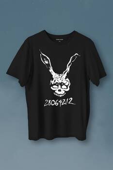 Donnie Darko Beyaz Tavşan Film Movie Dark Baskılı Tişört Unisex T-Shirt